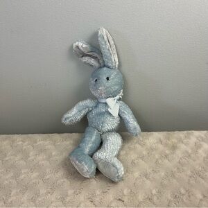 Russ Berrie Glimmer Blue Bunny Rabbit Plush Stuffed Animal Toy Bow